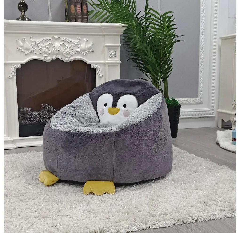 Fotoliu puf Permitira (gri) (pinguin). 1116453