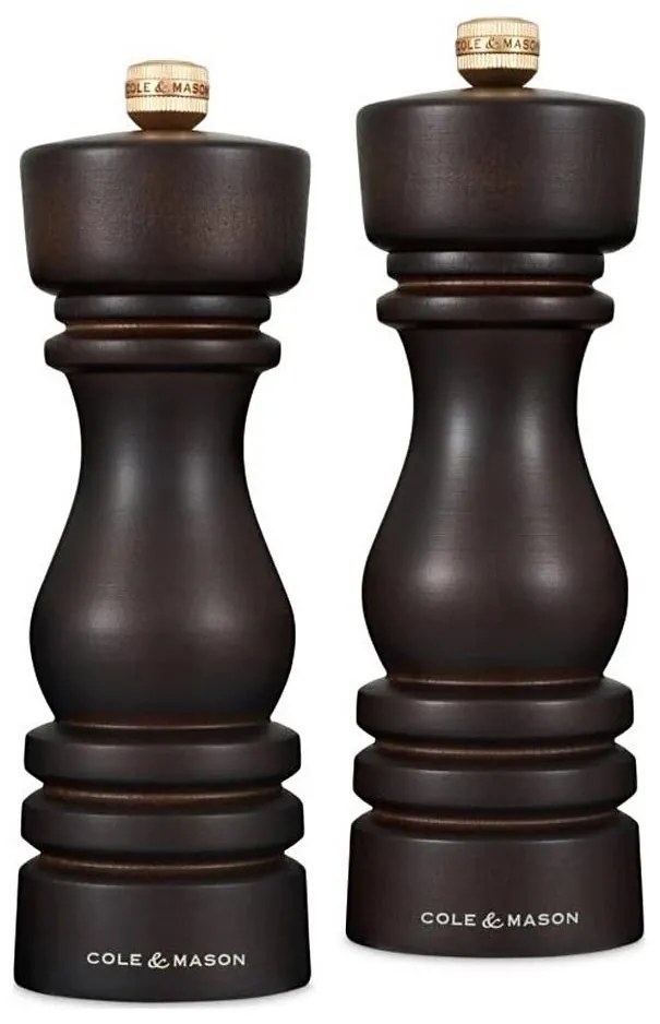 Set de râșnițe pentru sare și piper Cole&Mason LONDON 2 buc. 18 cm fag/maro