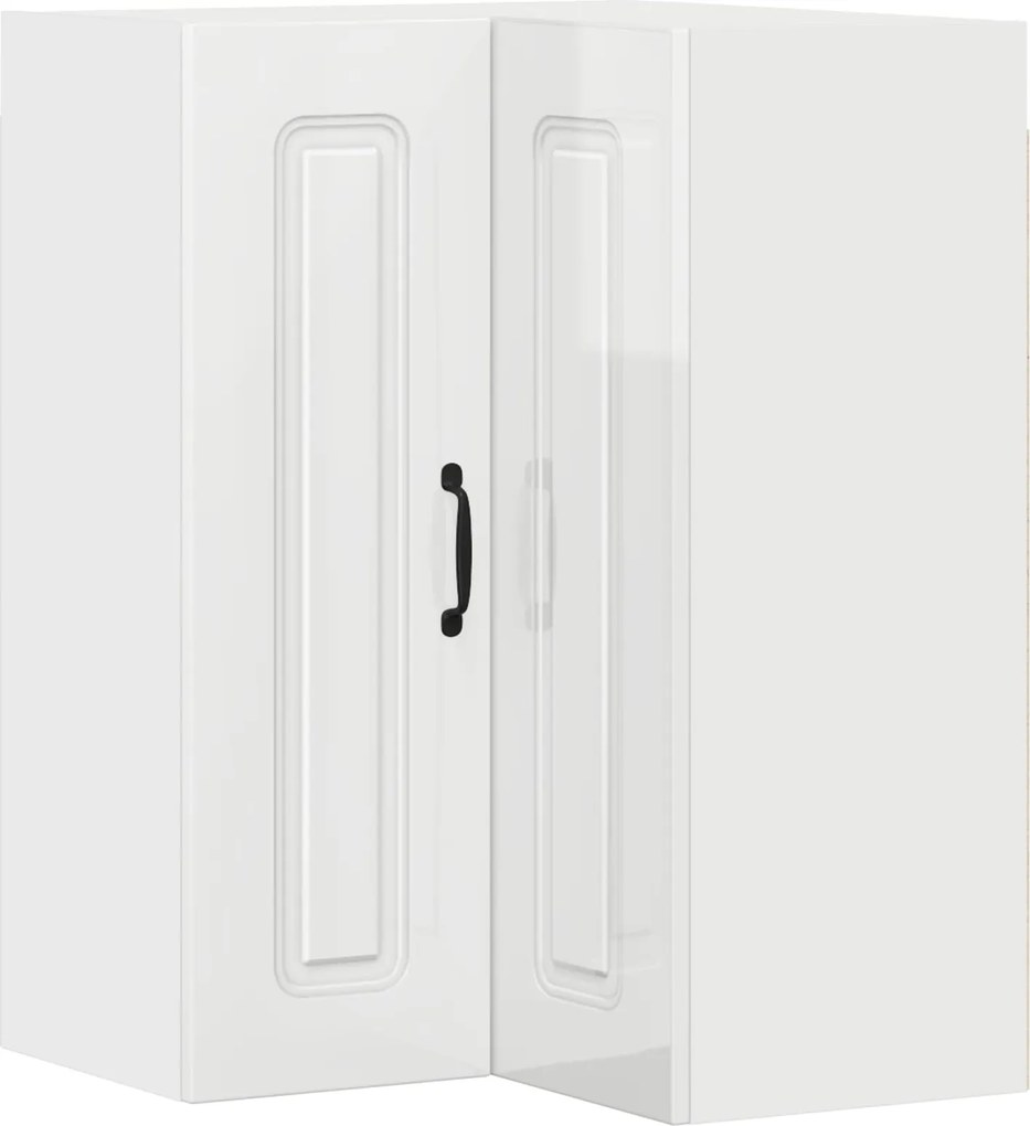 vidaXL Dulap de bucătărie Kalmar Alb lucios 57 x 57 x 80 cm