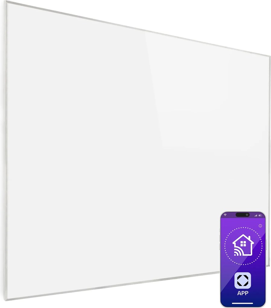 Klarstein Wonderwall 1200 Smart, încălzitor pe infraroșu, 115 x 95 cm, 1200 W, săptămânal, alb
