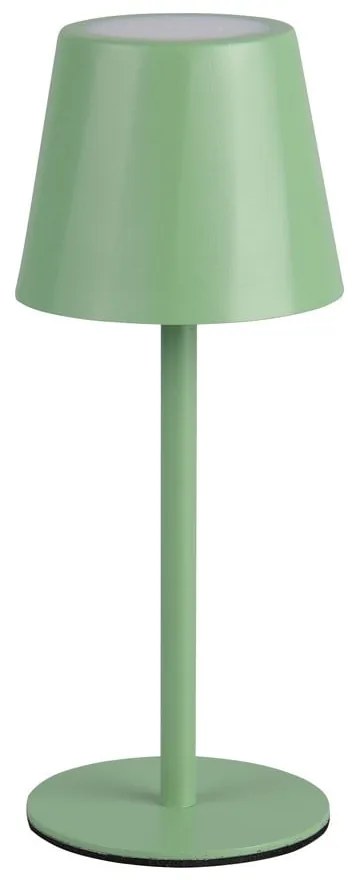 Veioză verde-deschis LED cu abajur din metal (înălțime 21 cm) Diaz – Reality