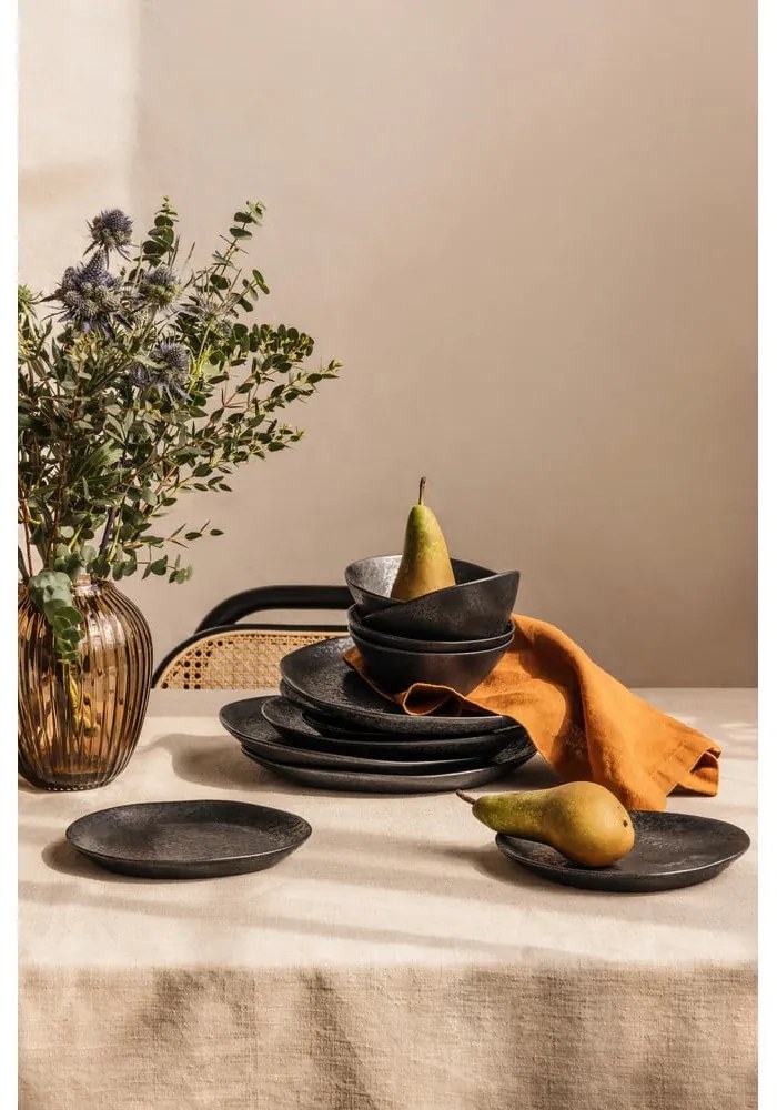 Serviciu de masă 18 buc. din gresie pentru 6 persoane Dark Moon – Bonami Selection