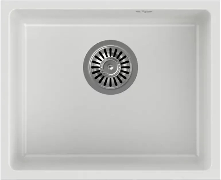 Chiuveta compozit sub blat Quadron Pop Alec 40 alb - inox 46x38 cm