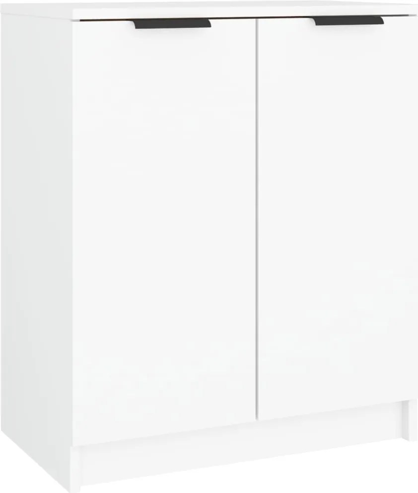 vidaXL Pantofar, alb, 59x35x70 cm, lemn prelucrat