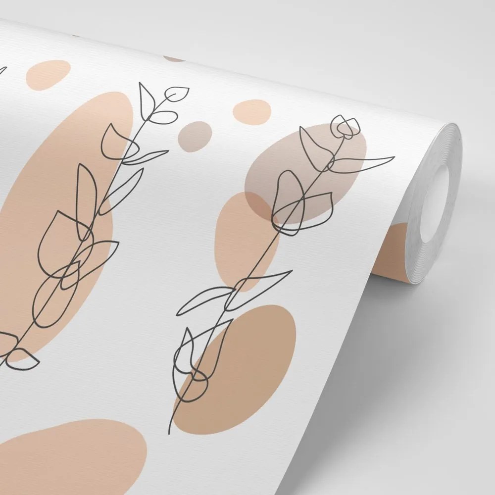 Tapet autoadeziv natura moartă minimalistă ale plantelor