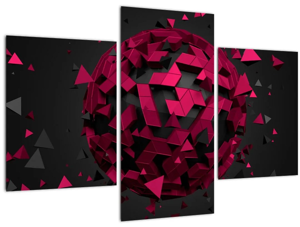 Tablou cu abstracție 3D (90x60 cm)