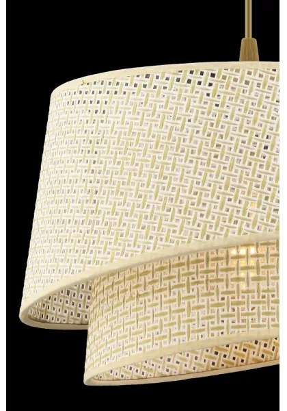 Lampă suspendată pe cablu BARETTE 1xE27/60W/230V, crem