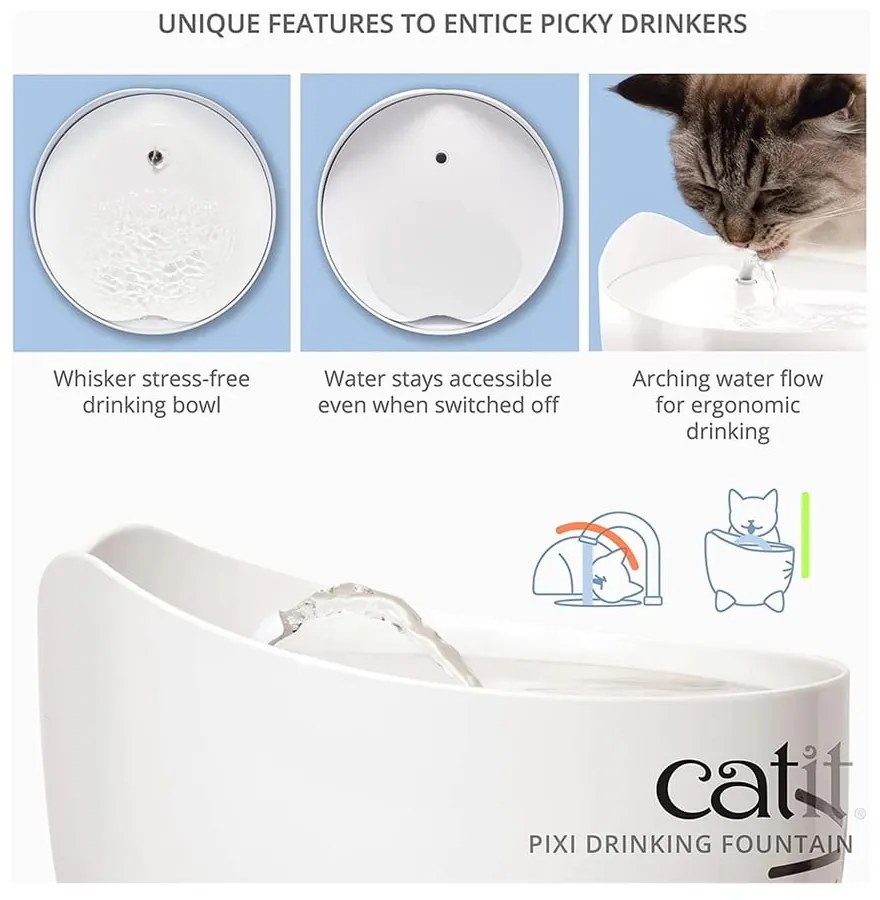 Fântână pentru pisici ø 22 cm Catit Pixi - Plaček Pet Products