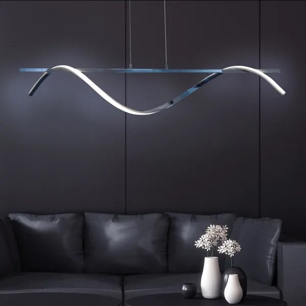 Lustră LED pe cablu RUMBA LED/23W/230V 4000K crom lucios