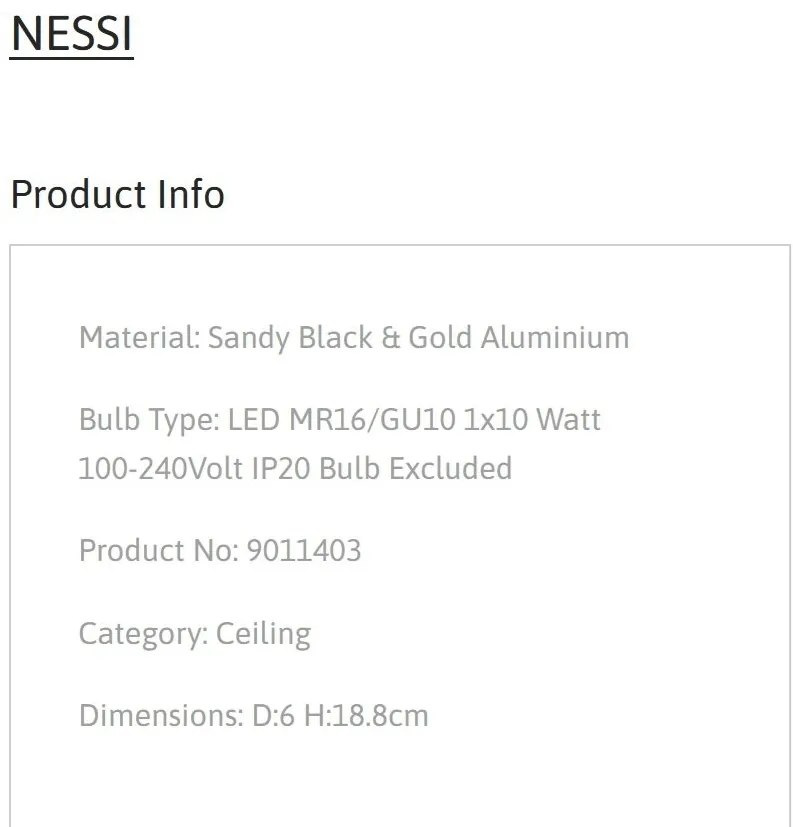 Spot aplicat directionabil design decorativ NESSI, NVL-9011403
