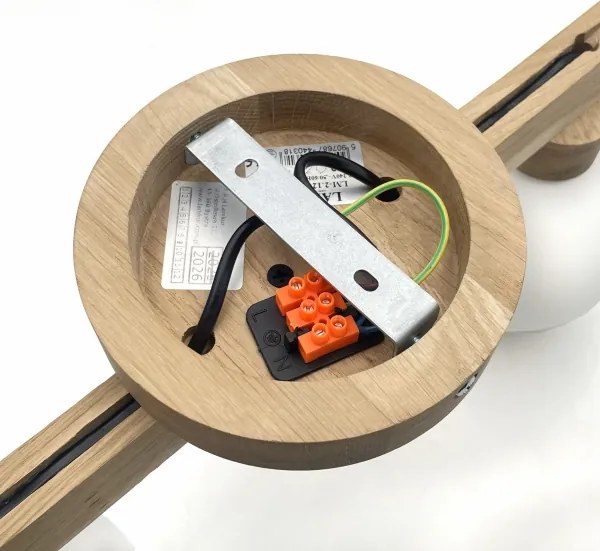 Plafonieră aplicată ANTONIO 2xG9/5W/230V stejar/alb