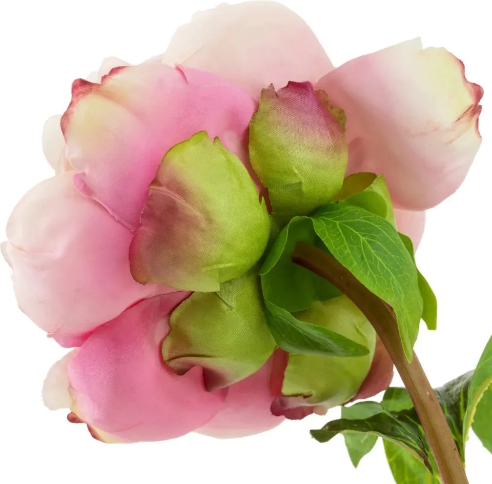 Buchet artificial LUX din 48 de bujori roz, Peonies