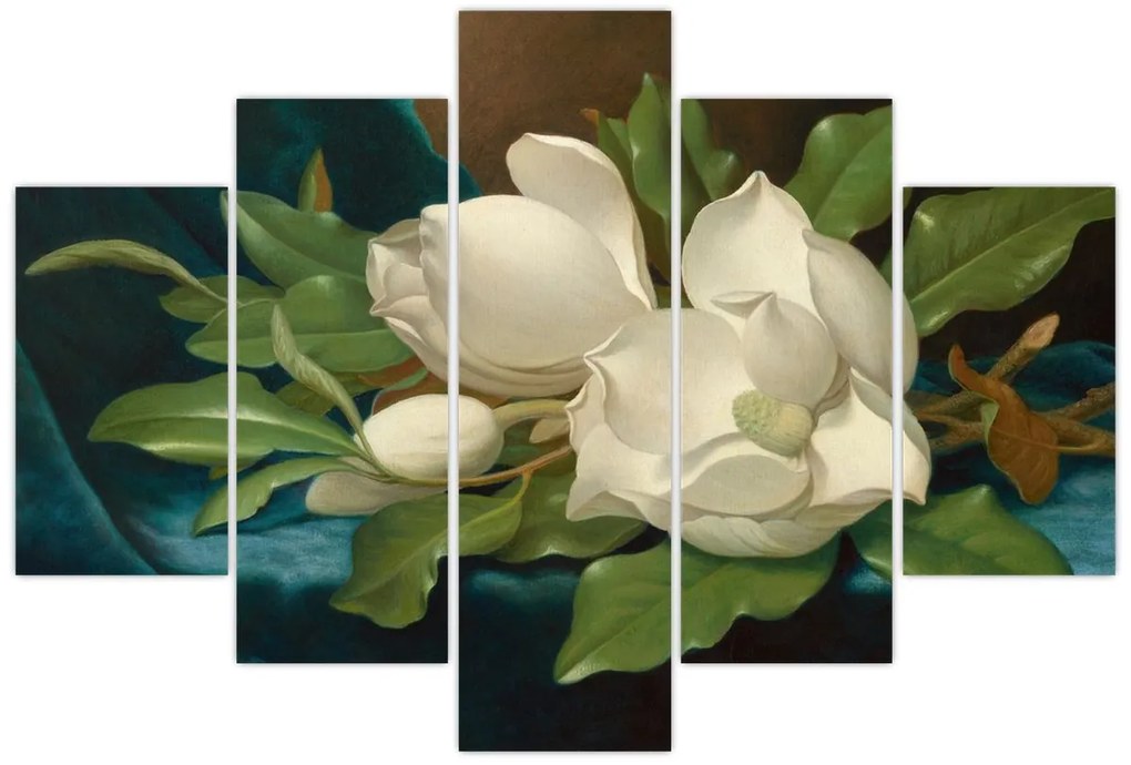 Tablou - Martin Johnson Heade, Giant Magnolias on a Blue Velvet Cloth, reproducere (150x105 cm)