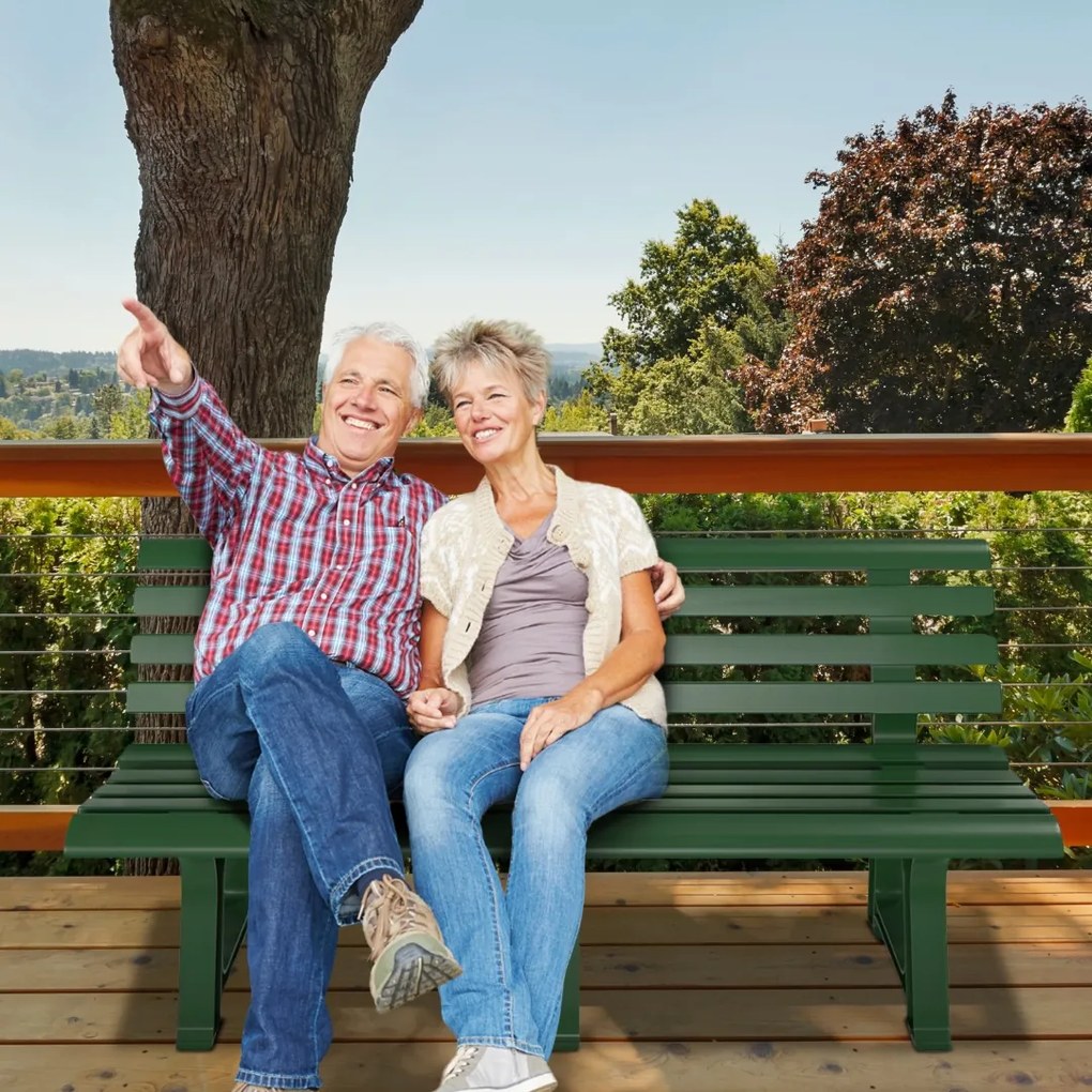 Bancă de grădină ORCHIDEA, 145x49x74cm, verde I.P.A.E-Progarden