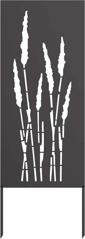 vidaXL Ecran de intimitate pentru grădină Floral Negru 50 x 140 cm