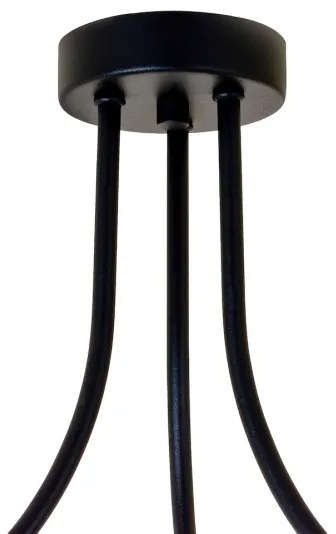 Lustră aplicată QUEEN 3xE27/15W/230V neagră