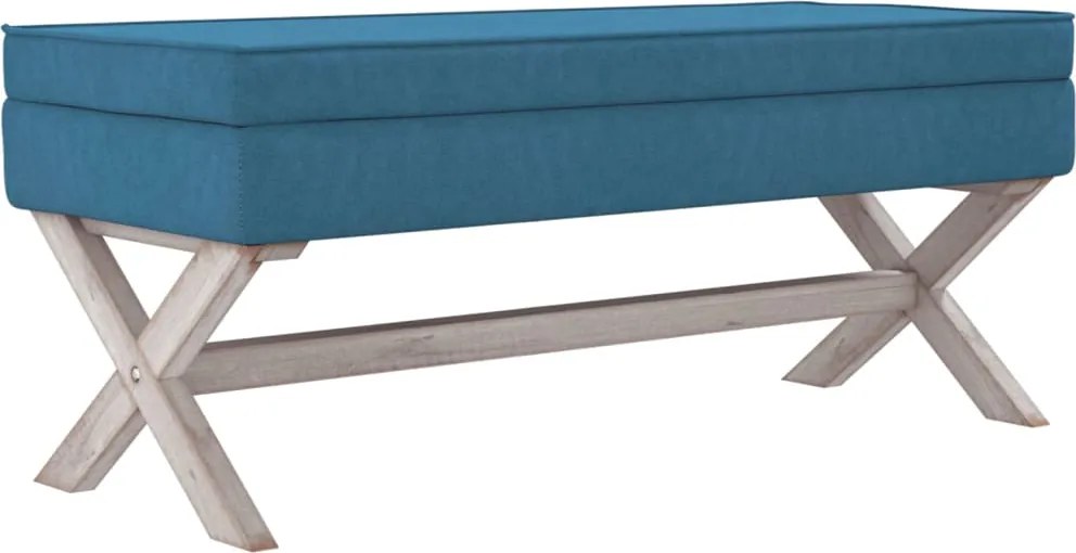 vidaXL Taburet de depozitare, albastru, 110x45x49 cm, catifea