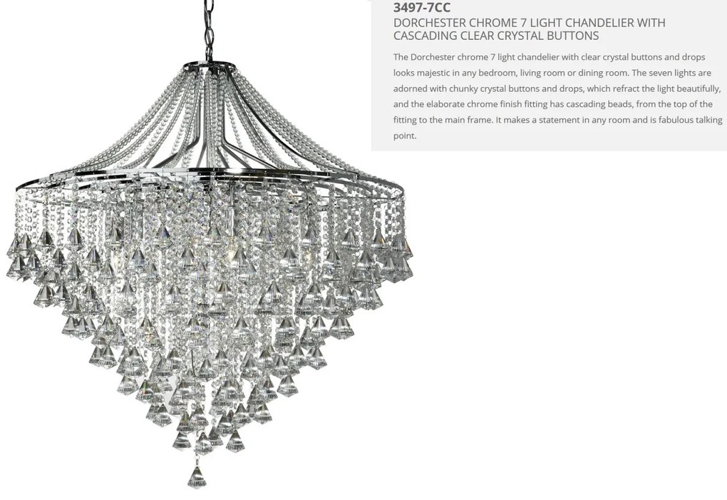 Lustra cristal casa scarii design LUX Dorchester 7L 3497-7CC SRT