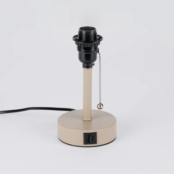 Brilagi - Lampă de masă TABLON cu port USB, 1xE27/25W/230V, bej
