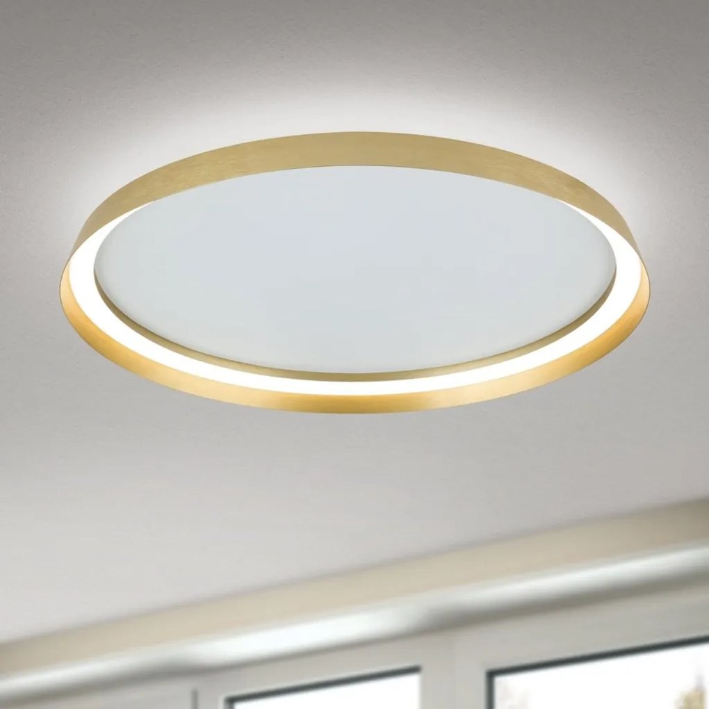 Plafoniera LED design circular MASCA D-60cm auriu mat