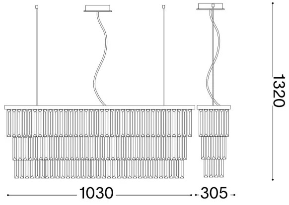 Lustră de cristal pe cablu Ideal Lux MARTINEZ 8xE14/40W/230V