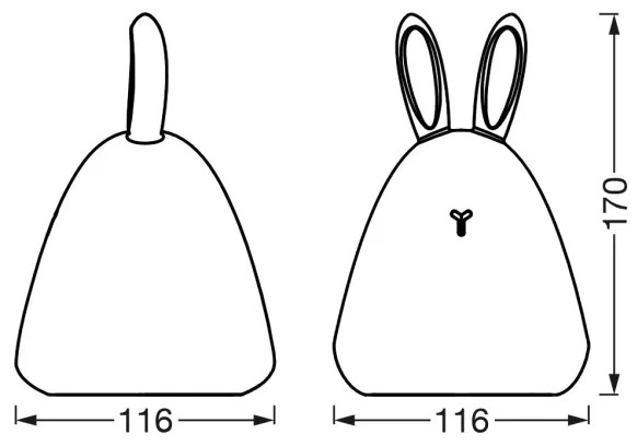 Osram - Lampă de veghe LED tactilă pentru copii TOUCH, 2,5W/5V