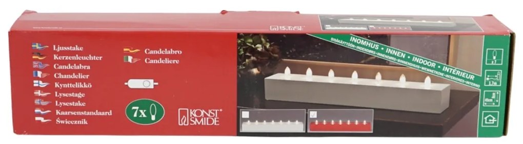 Sfesnic electric din lemn VELAS, rosu