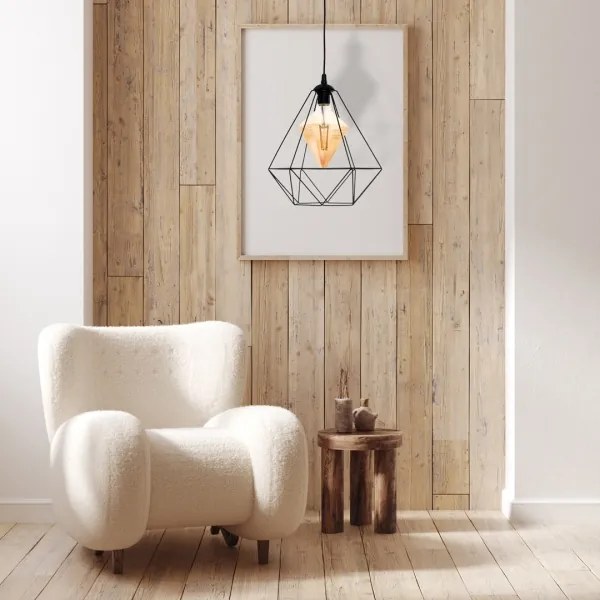 Lustră LED pe cablu ALAMBRE 1xE27/4W/230V neagră