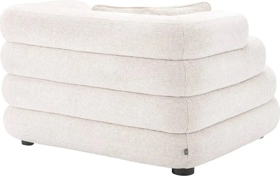 Fotoliu design LUX cu spatar rotunjit Malaga, Lyssa off-white