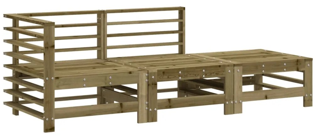 825652 vidaXL Set mobilier de grădină, 3 piese, lemn de pin impregnat