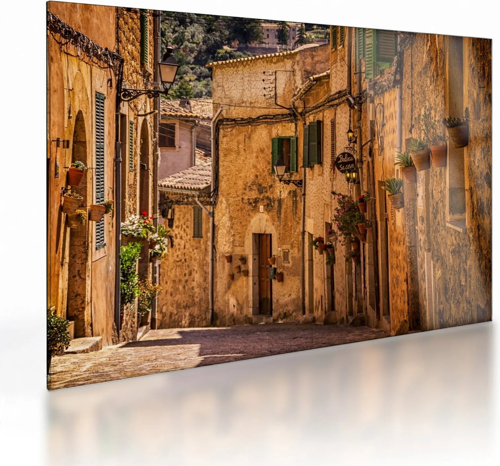 Tablou pe sticlă - Strada din Spania (70x50 cm)
