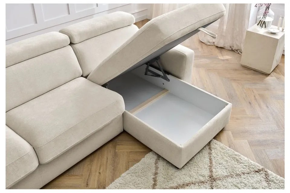 Colțar crem extensibil (cu colț variabil) Monaco – Bobochic Paris