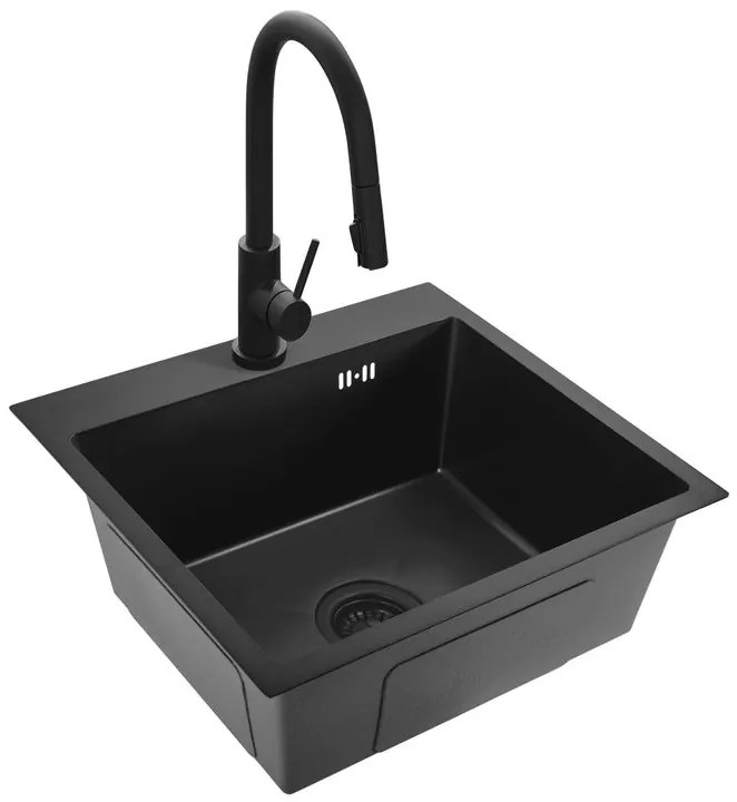 Chiuveta inox Leo 50 negru