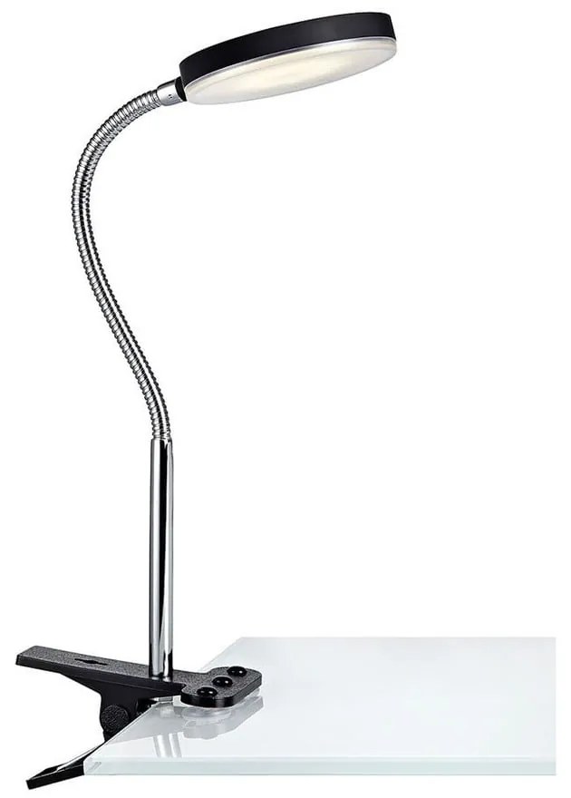 Veioză cu LED și clips Markslöjd Flex, negru
