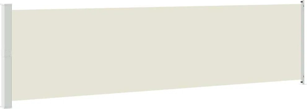 vidaXL Copertină laterală retractabilă de terasă, crem, 600 x 160 cm