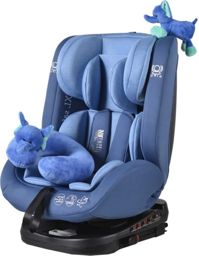 Scaun Auto cu Isofix NOVOKIDS™ Serengenti Deluxe, Rotire 360°, 0-36 kg, Tetiera reglabila pe inaltime, Omologare R-129 i-Size, Centura 5 puncte,