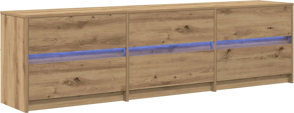 vidaXL Unități TV Pe perete 2 pcs Stejar Artizanal 180 x 34 x 50 cm