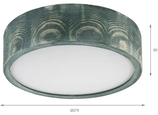 Brilagi - Plafonieră PINO 1xE27/15W/230V pin/verde Ø 27,5 cm
