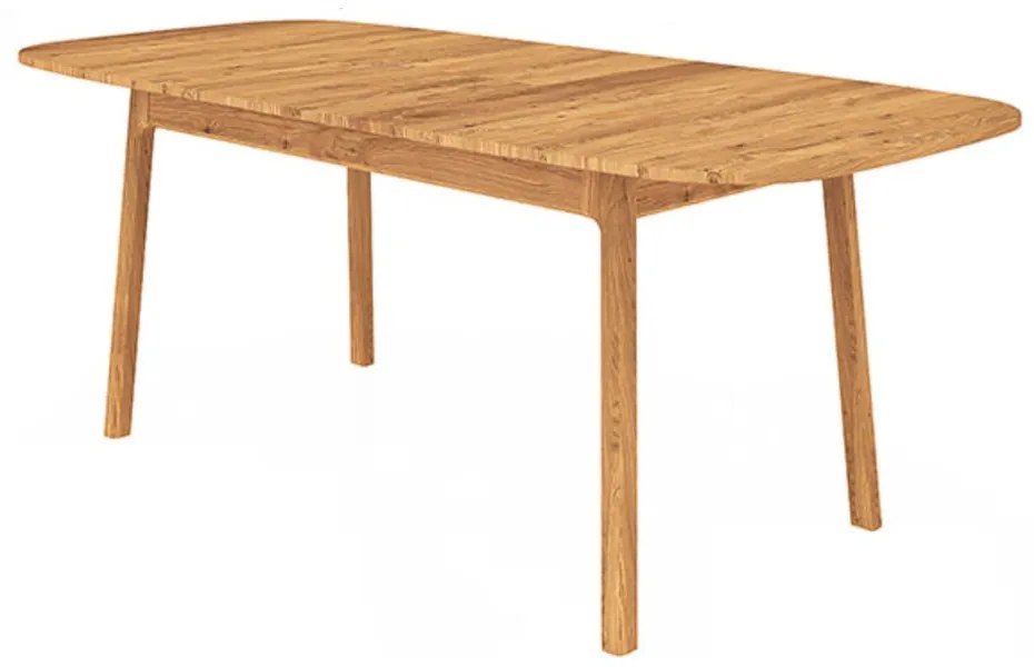Masă de dining în culoare naturală extensibilă din lemn de stejar 100x180 cm Twig – The Beds