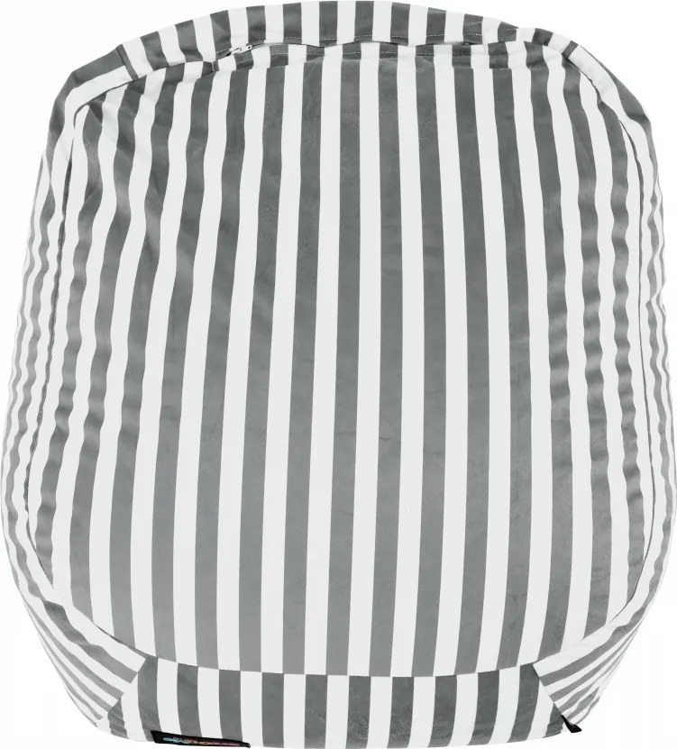 Fotoliu tip sac, alb/gri, LAPIN