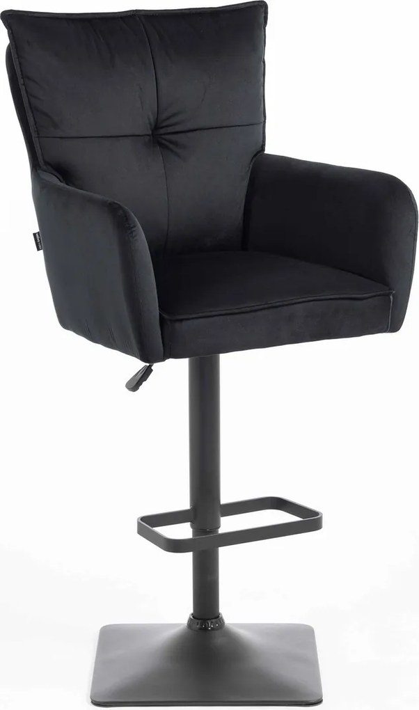 HR250KW Scaun Catifea Neagră Bază Neagră