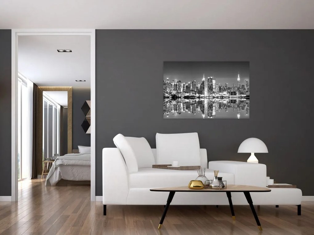Tablou - New York, alb-negru (90x60 cm)