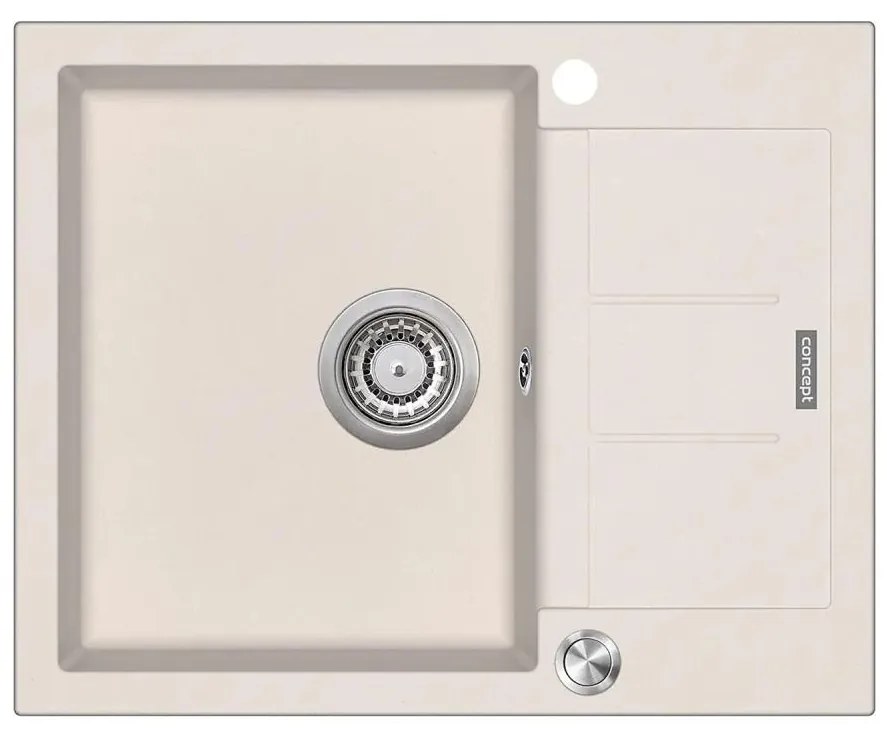 Chiuvetă de bucătărie CUBIS Concept DG05C45BE, 50 x 62 cm, granit, bej