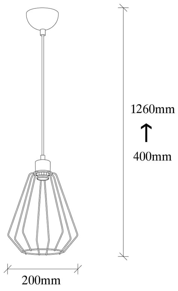 Lustră metalică Opviq lights Mando, negru