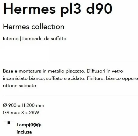 Lustra aplicata stil minimalist Hermes pl3 d90 alba
