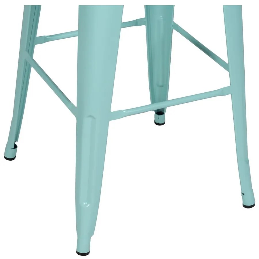 Set de scaune de bar turcoaz 2 buc. din metal (înălțime șezut 76,5 cm) – Ixia