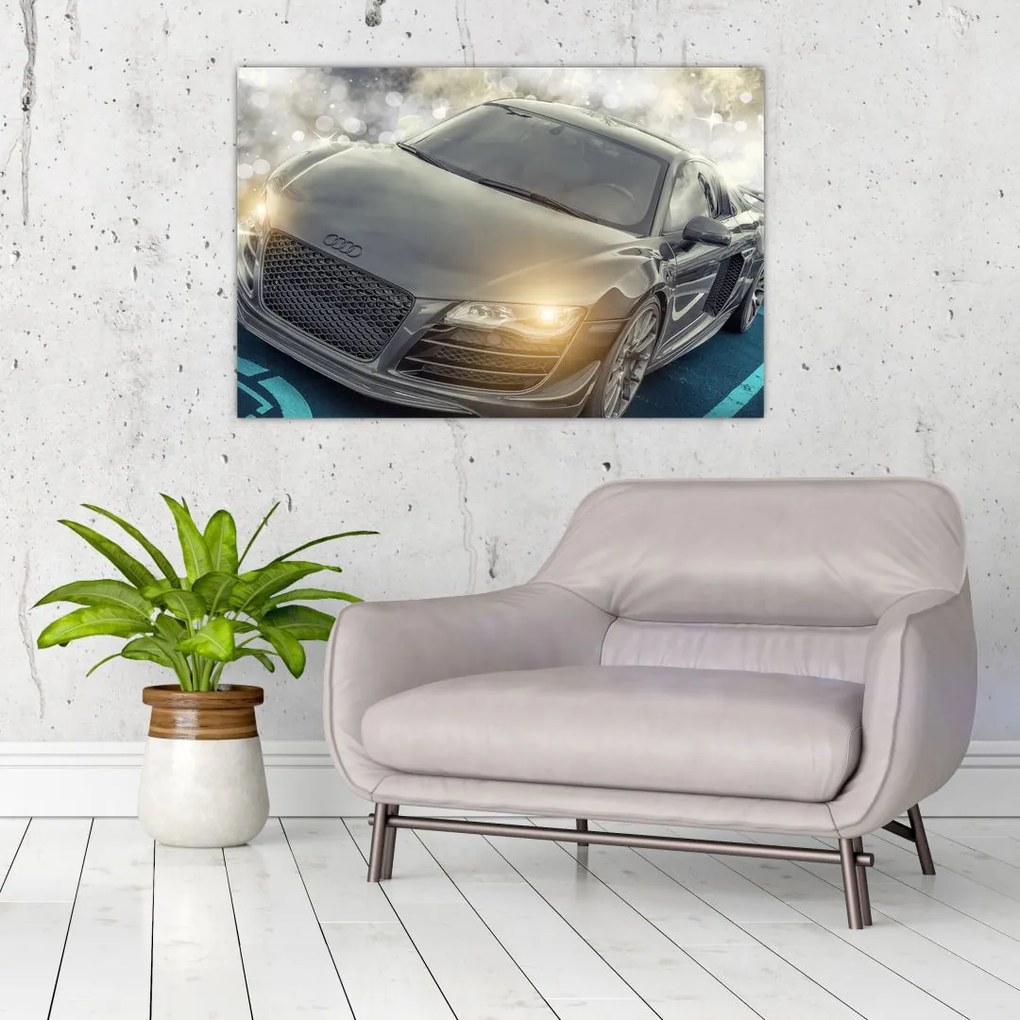 Tablou cu Audi - gri (90x60 cm)