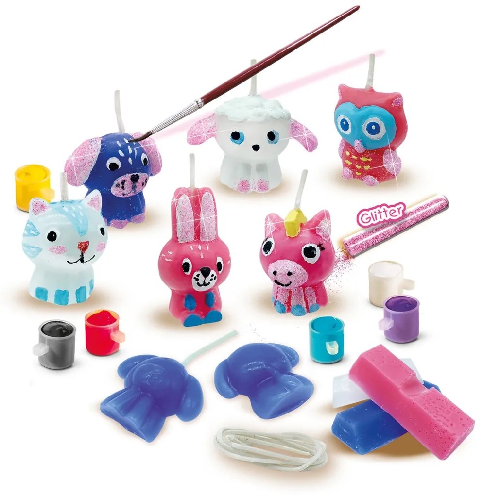 Set creativ - Lumanari animale vesele