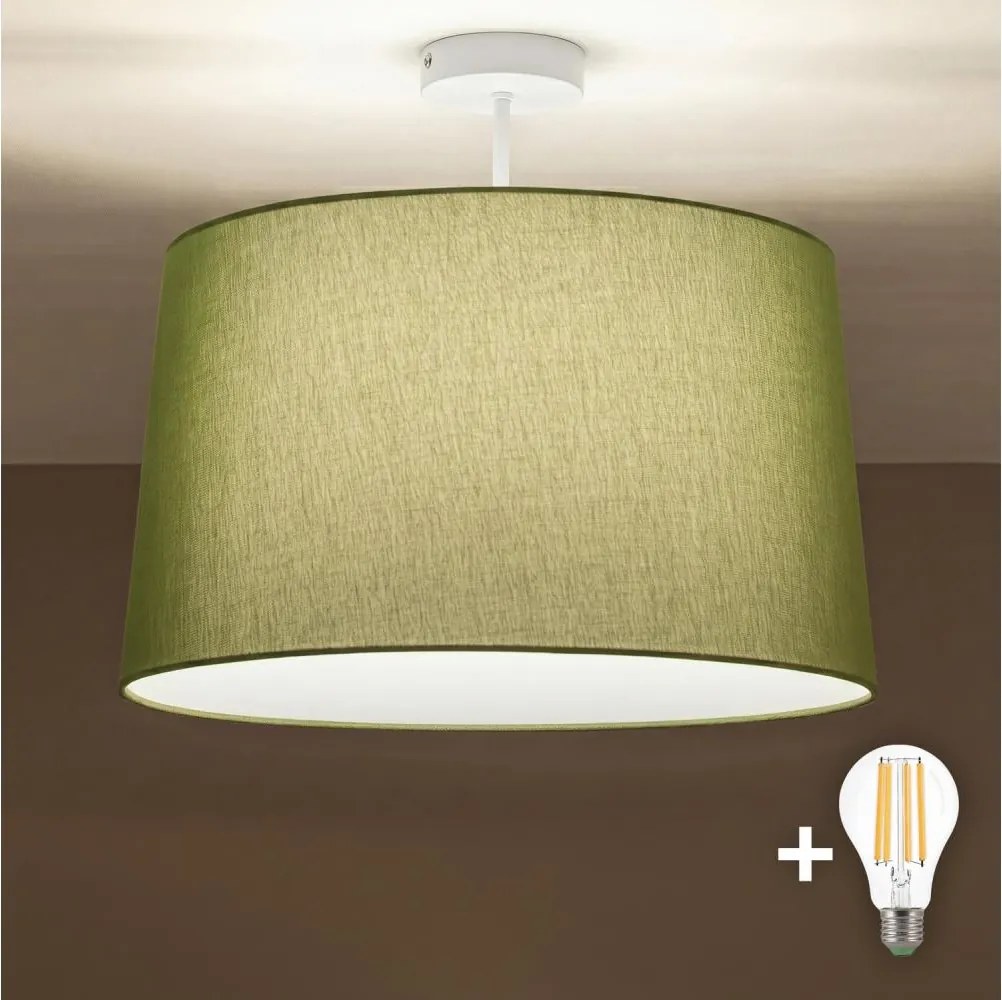 Brilagi - Lustru aplicat LED CERIA 1xE27/60W/230V Ø 45 cm alb/verde