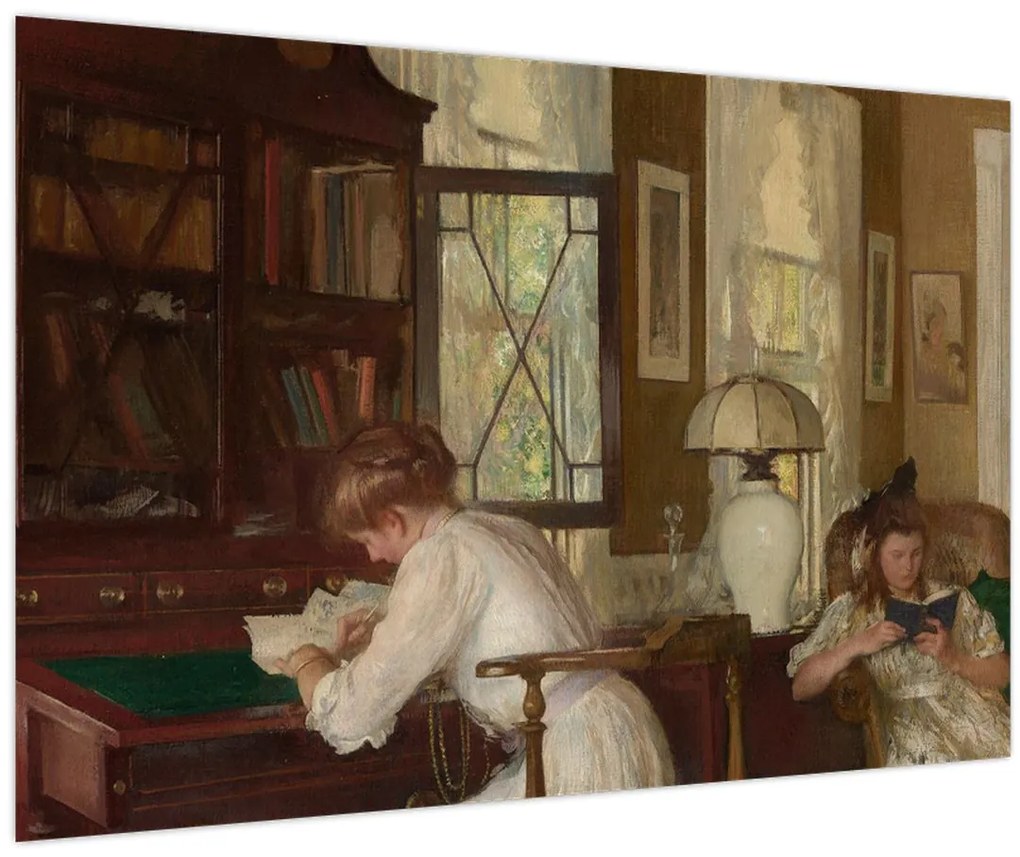 Tablou - Edmund Tarbell, Josephine and Mercie, reproducere (90x60 cm)